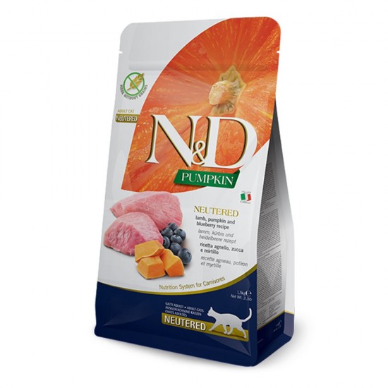 N&D Cat Pumpkin Lamb & Blueberry Neutered 1,5kg