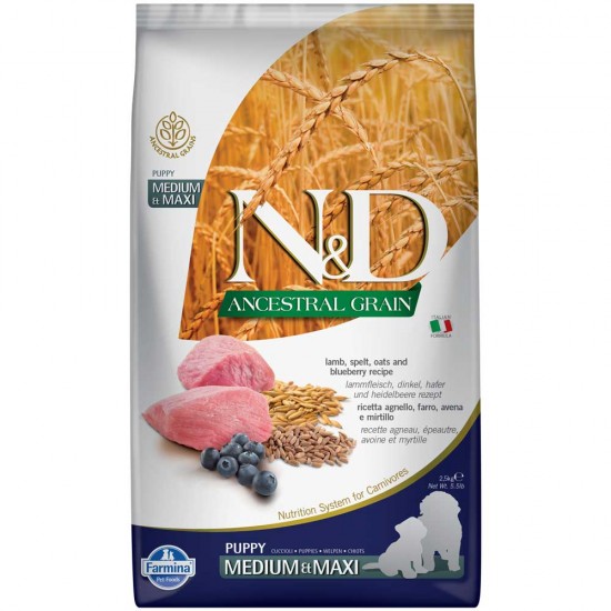 N&D Low Grain Lamb & Blueberry Puppy Medium & Maxi 12kg