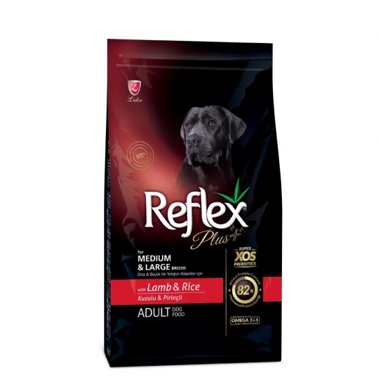 Ξηρά Τροφή Σκύλου Reflex Plus Medium & Large Adult Αρνί 15kg