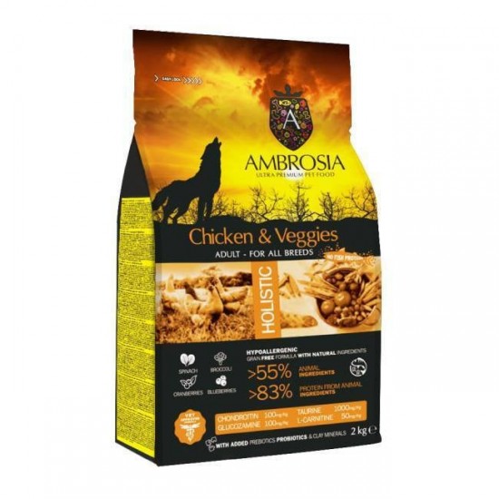 Ambrosia Grain Free Dog Adult Chicken & Vegies 2kg