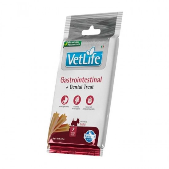 Dental Treat Vet Life Dog Gastrointestinal Adult Mini 60gr 7 Sticks