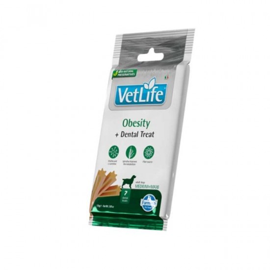 Dental Treat Vet Life Dog Obesity Adult Medium and Maxi 110gr 7 Sticks