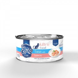 Υγρή Τροφή Γάτας Egeo Cat Kitten Τόνος με Σολωμό σε Ζελέ 85gr