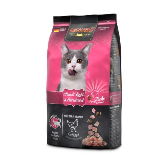 Leonardo Adult Light Cat με Πουλερικά 7.5kg